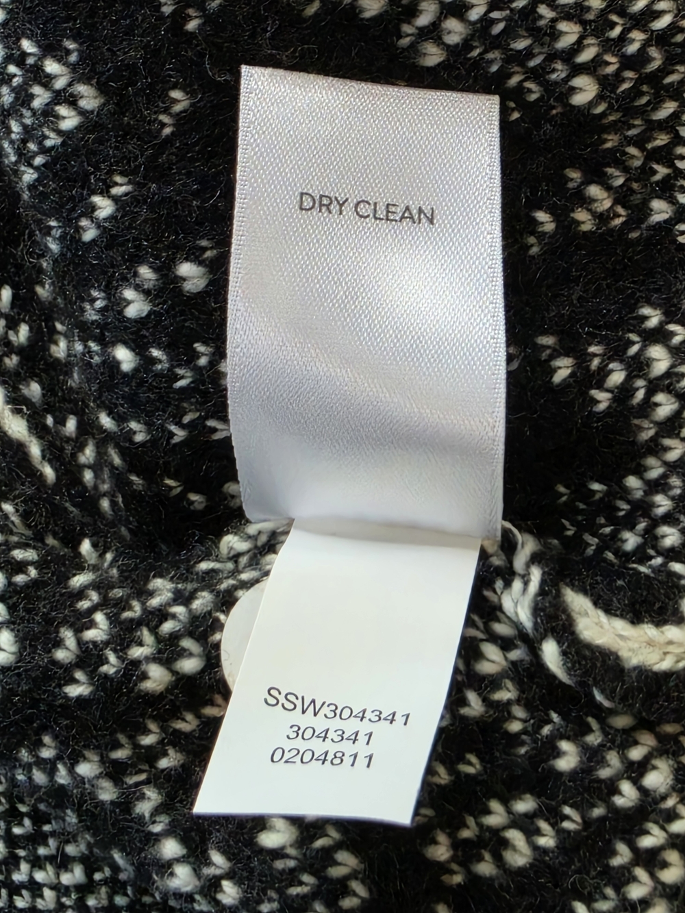 J.Jill Black Cream Paisley Jacquard Longline Open Front Cardigan Sweater M - Picture 8 of 14